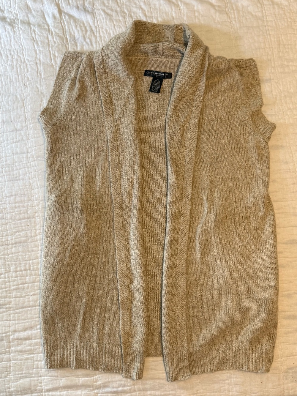 ✨Luxe Silk & Angora Sleeveless Cardigan Vest Size S